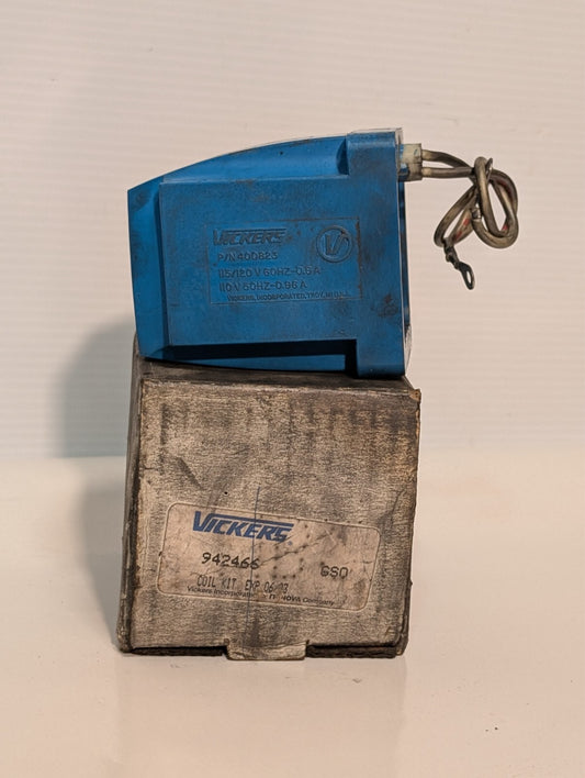 Vickers 400823 coil, 115/120VAC 60Hz 0.8A; 110VAC 50Hz 0.96A