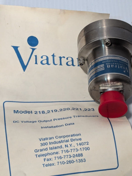 Viatran 2183BM2AAA20 pressure transducer, 14V max, 0-10,000PSIG range, 15,000PSI