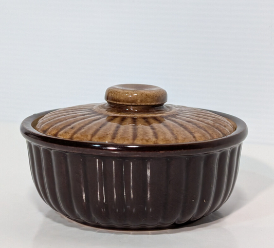 Vintage Stonewear Pottery Nut Candy Snack Serving Dish Earth Tone Made in USA