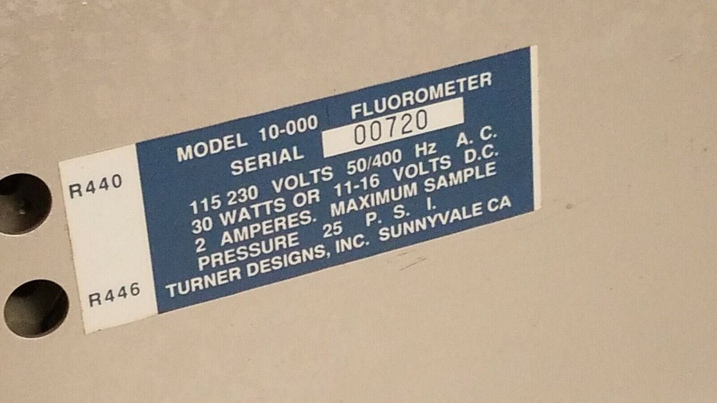 Turner Designs Fluorometer model 10-000, 115/230VAC