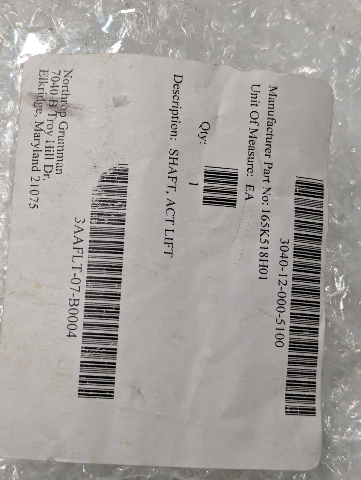 165K518H01 Lifting link Shaft - Free Shipping