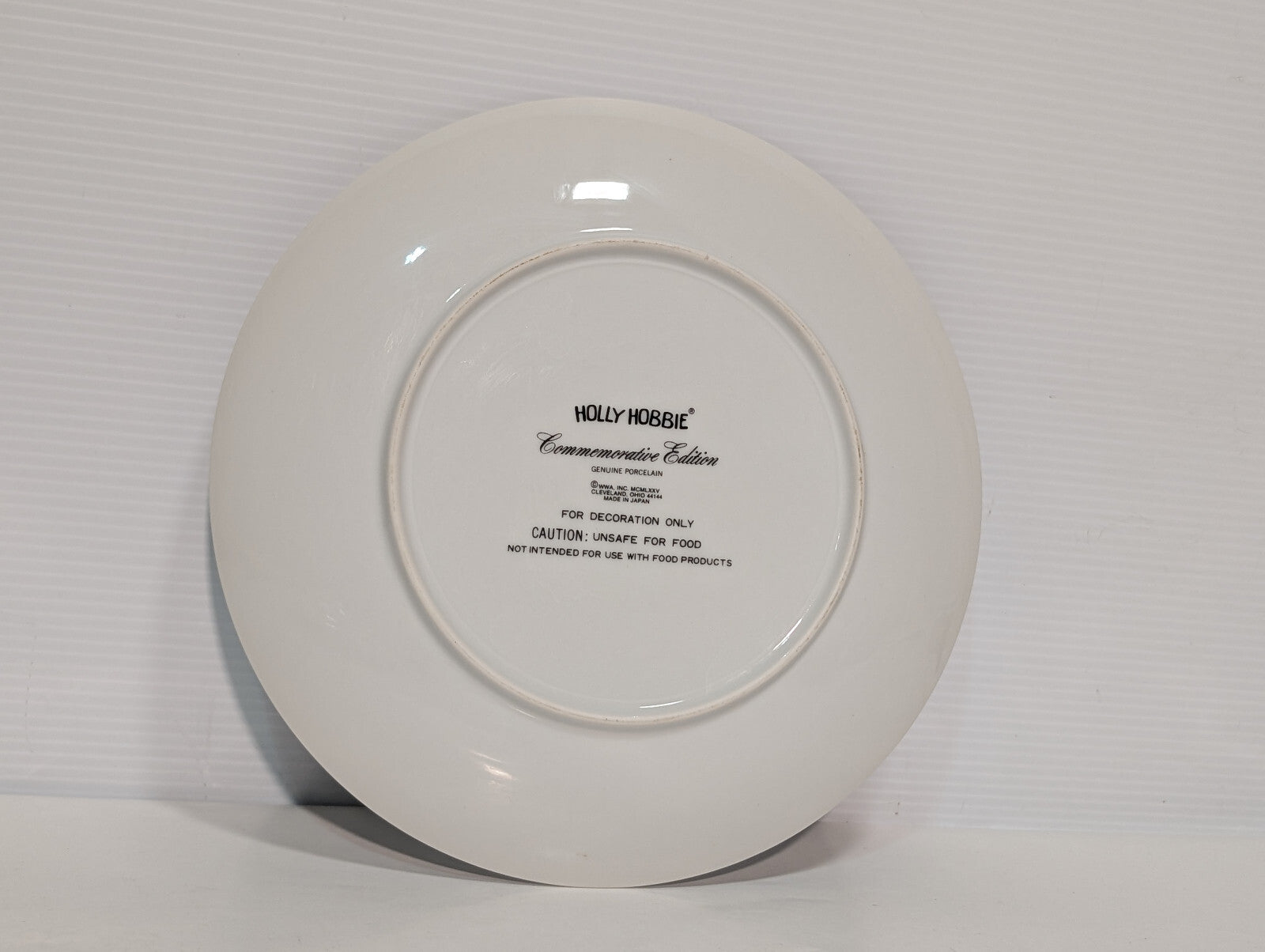 Vintage Holly Hobbie Mother's Day 1975 Collectable Porcelain Plate Made in Japan
