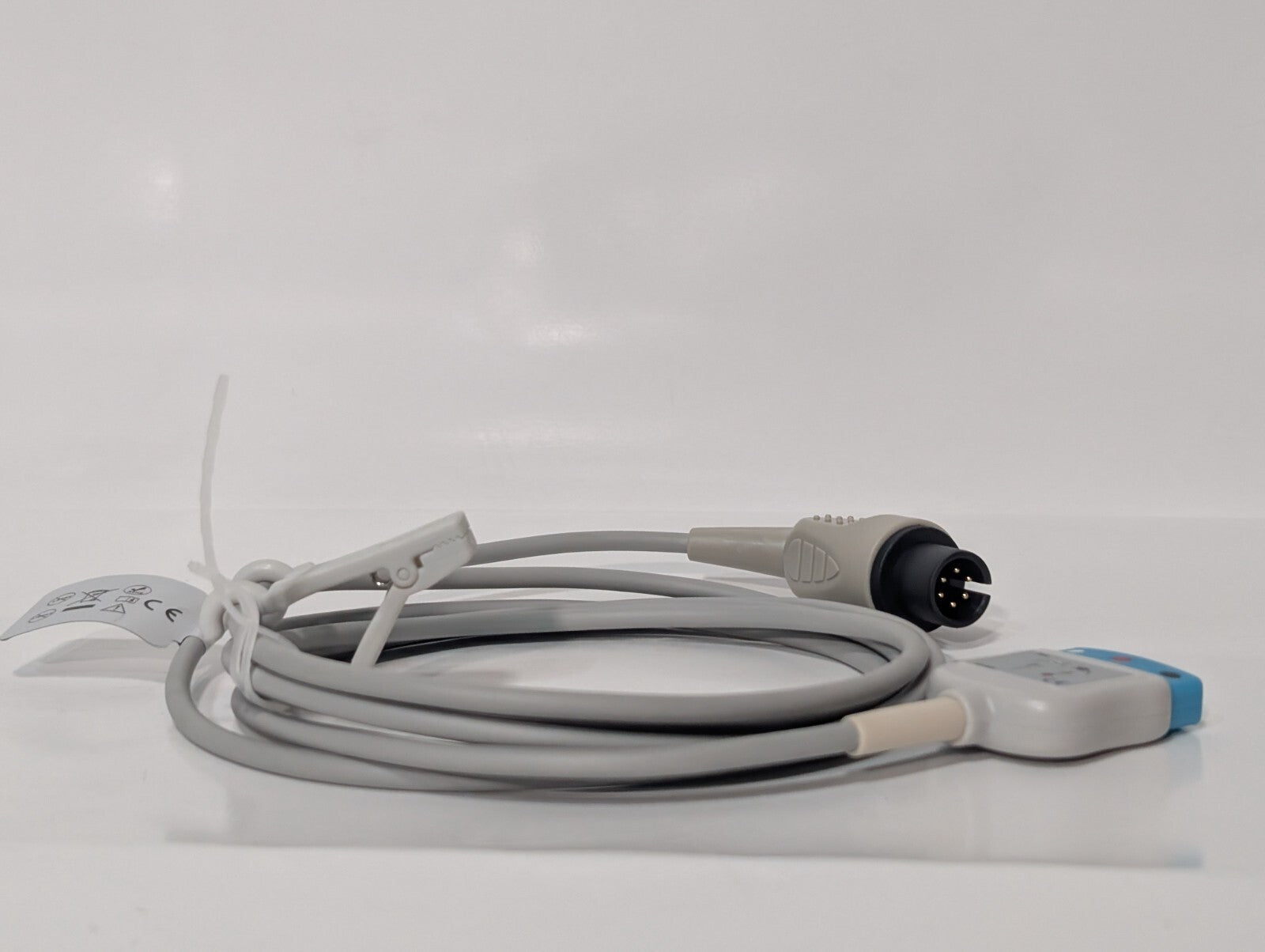 AAMI D-1340 6 Pin to 3 Lead Single (Din) ECG Trunk Cable, Blk, Red, White Leads