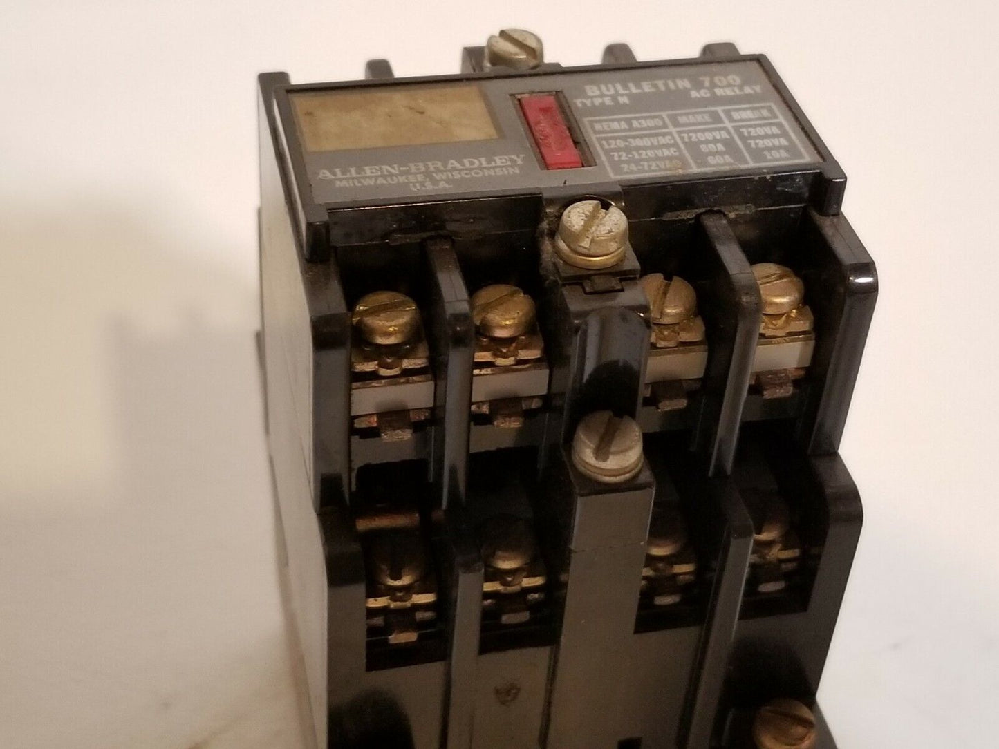 Allen Bradley 700-N800A1 Motor Relay + Coil 84AB86 110/120V 50/60Hz