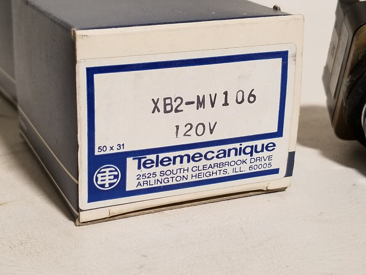 Telemecanique XB2-MV10. 240VAC max, blue pilot light