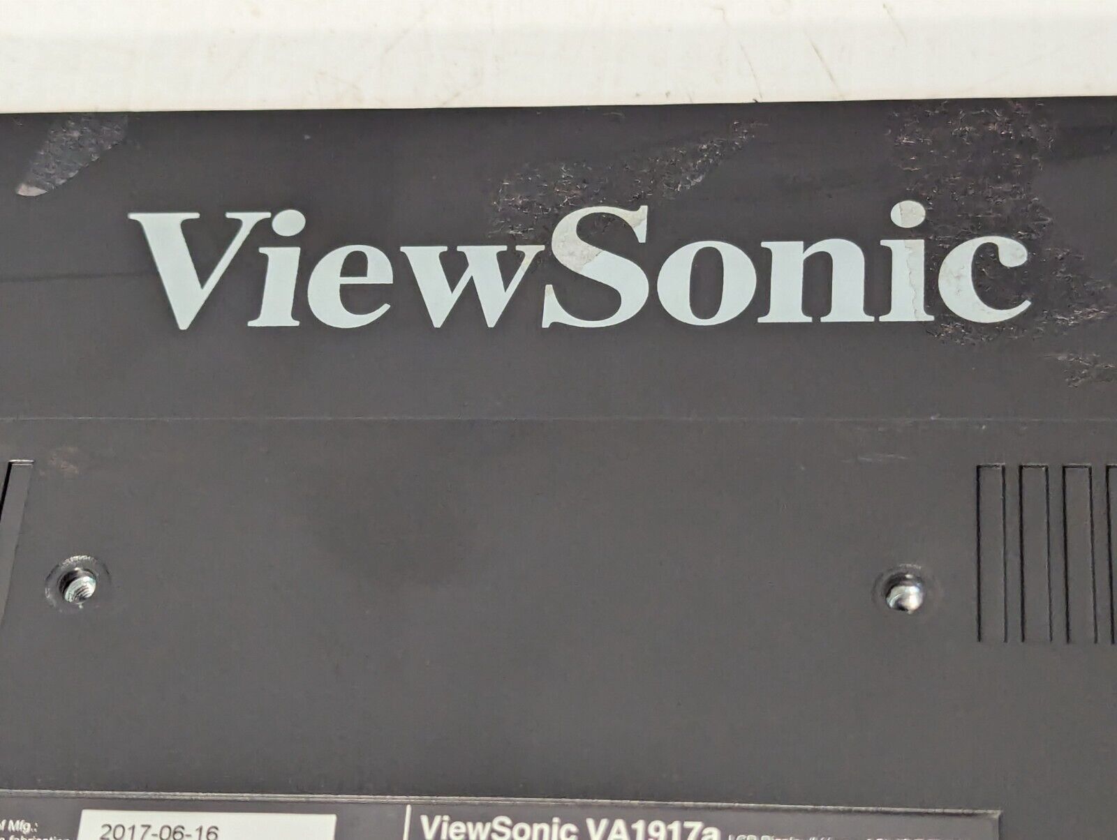 ViewSonic VA1917A Monitor, 2017, Mat Black, Working - Free Shipping