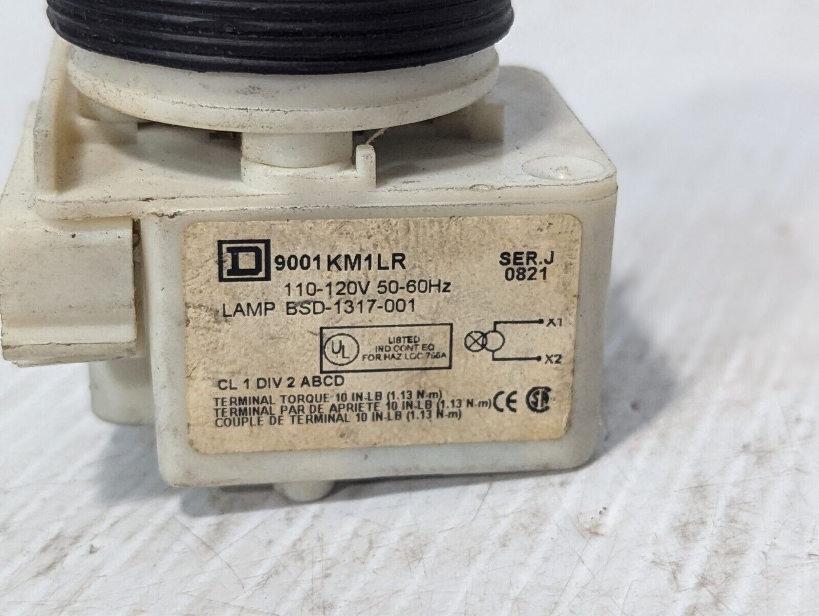 Schneider 9001 KM1LR 120V Red Illuminated Pilot Lamp Module - Free Ship+Returns