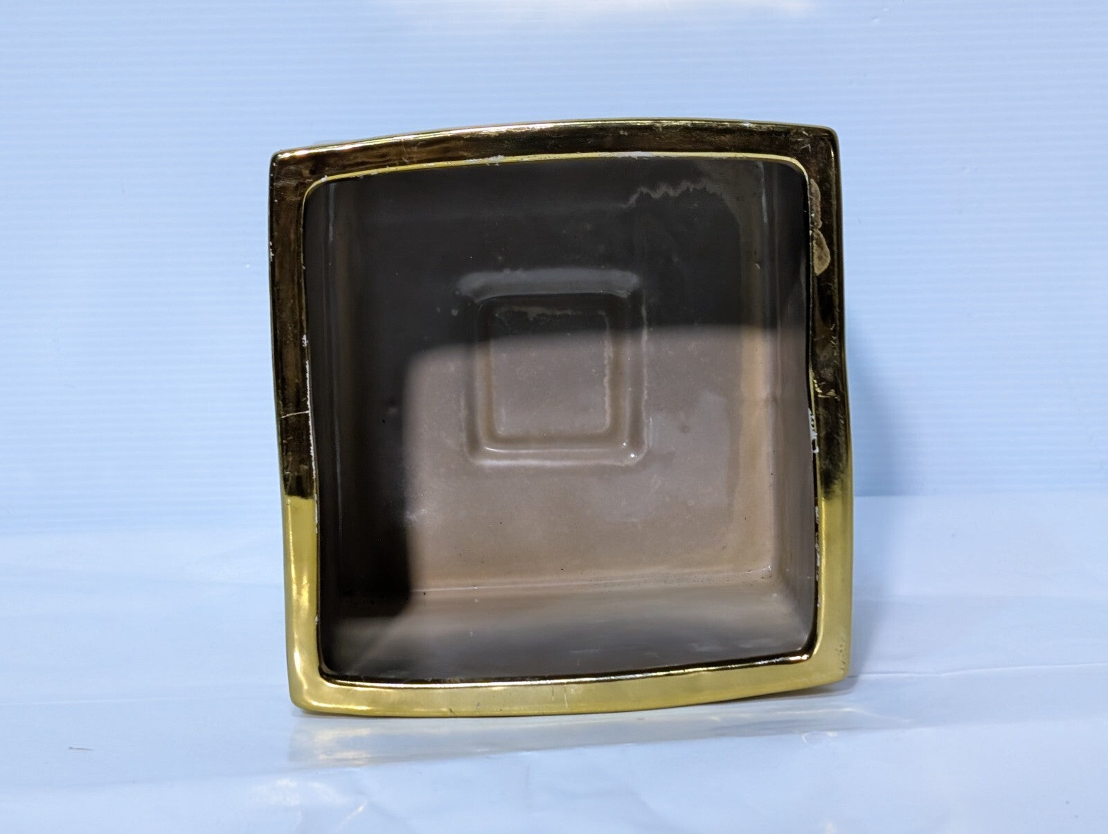 UCI Handcrafted Square Planter, Gold, 7.5" Wide x 7.5" Deep x 6.5" Tall