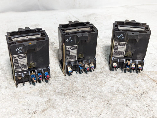 Square D 8501GO30 control relay, 110/120VAC coil