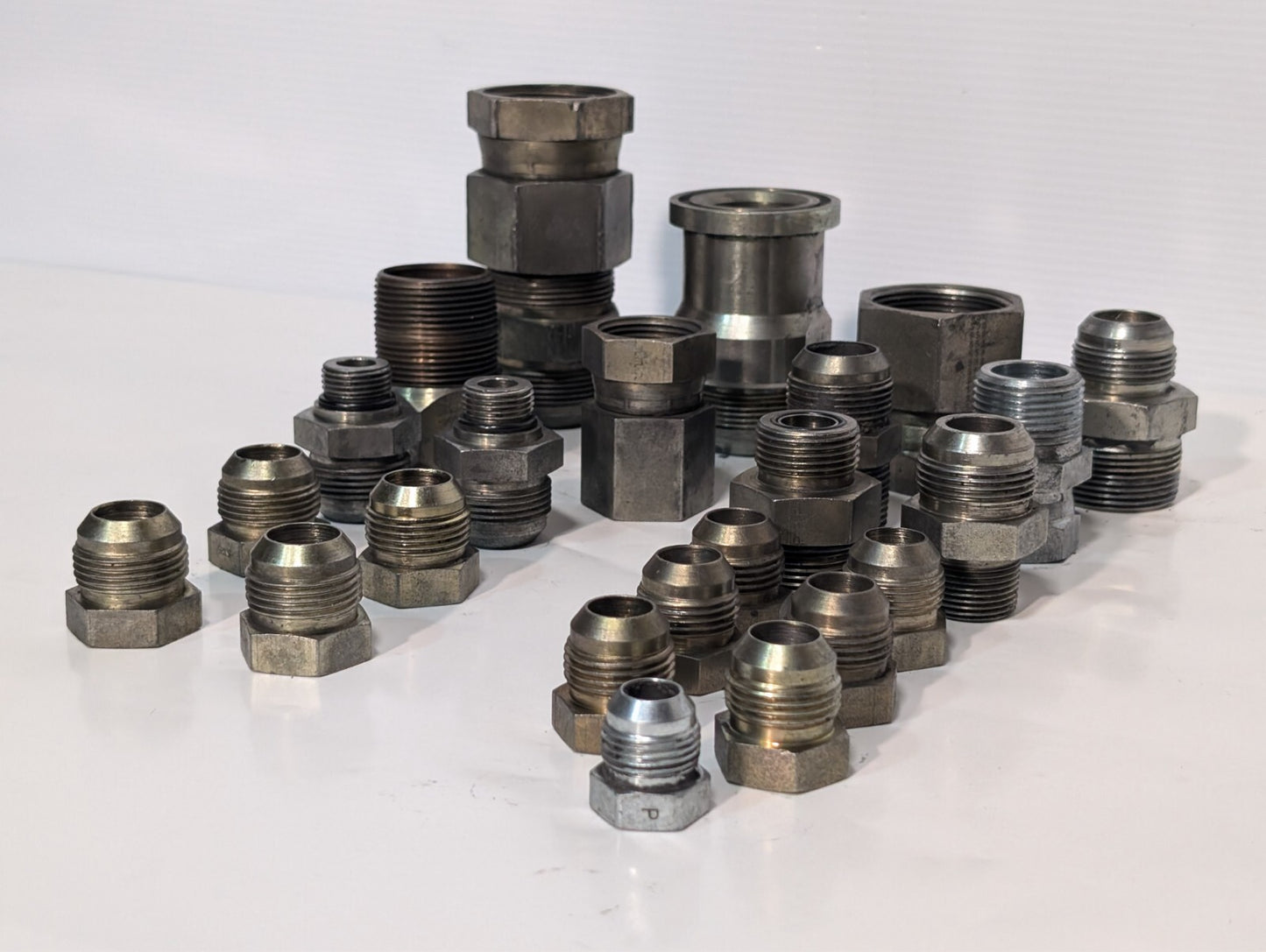 (23) High Pressure Adaptor Fittings Reducers Hex Heads for Hydraulic Press