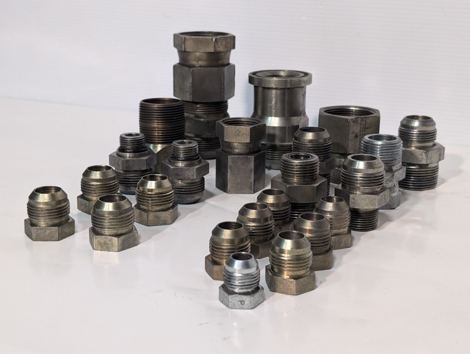 (23) High Pressure Adaptor Fittings Reducers Hex Heads for Hydraulic Press