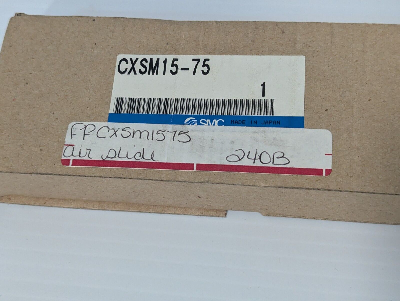 SMC CXSM15-75 Pneumatic Guided Cylinder, Dual Rod, 0.7MPa - Free Shipping