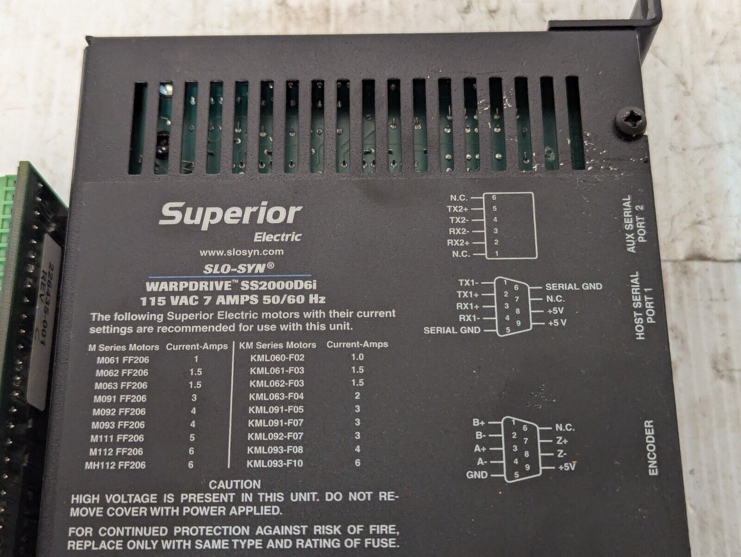 Warner/Superior Electric SS2000D6i Warpdrive Programmable Step Motor Controller
