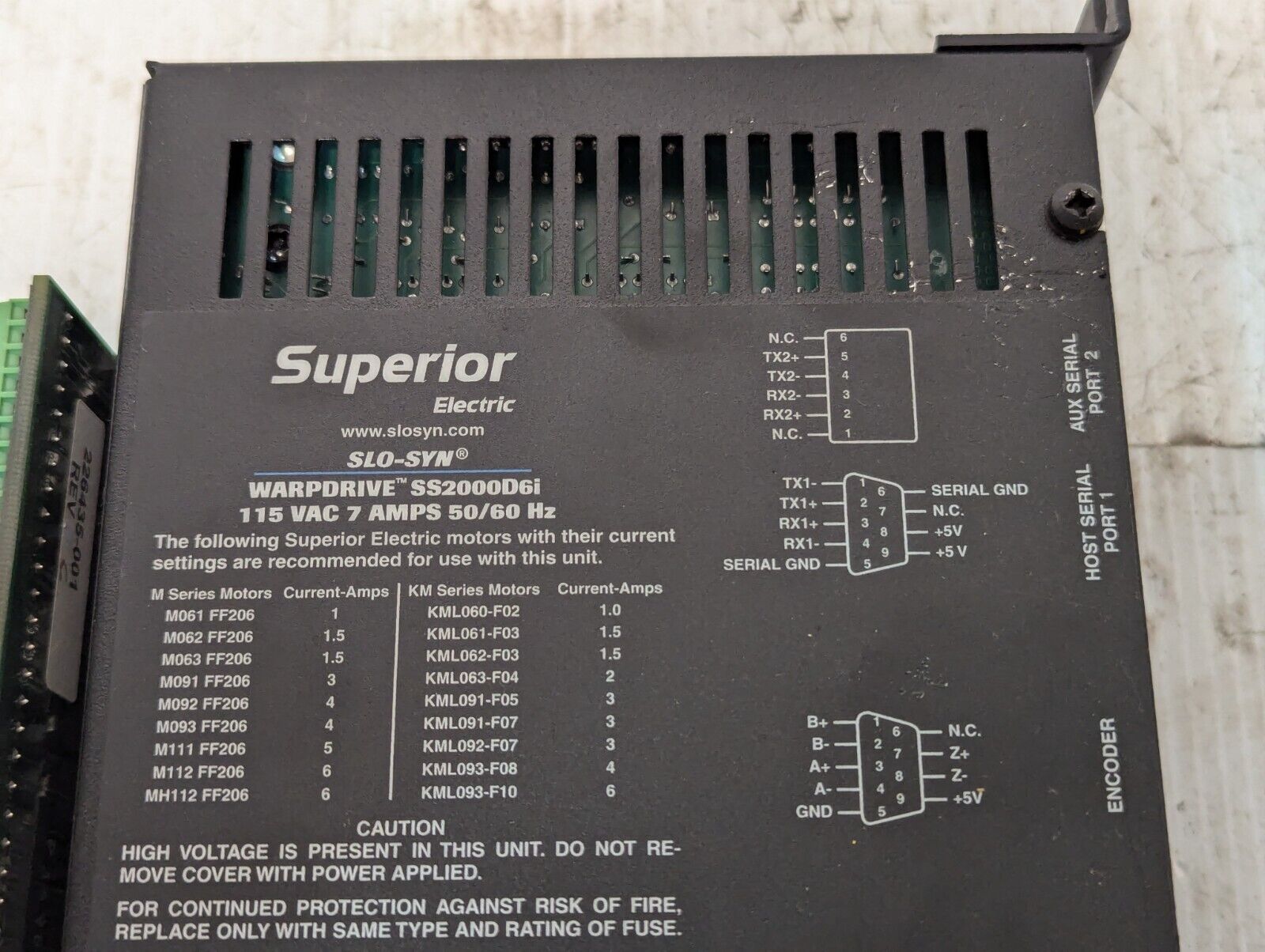 Warner/Superior Electric SS2000D6i Warpdrive Programmable Step Motor Controller