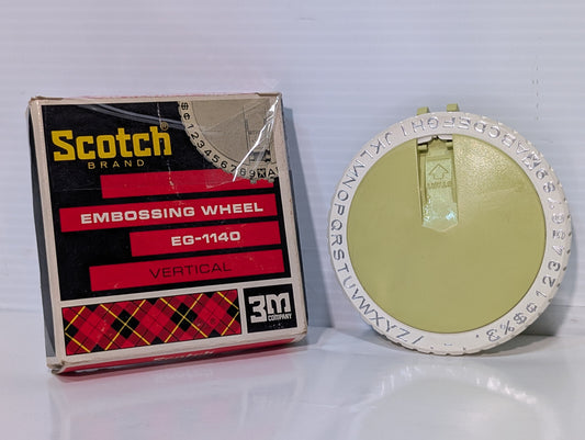 Vintage 3M Company Scotch EG-1140 Vertical Embossing Wheel, Made in West Germany