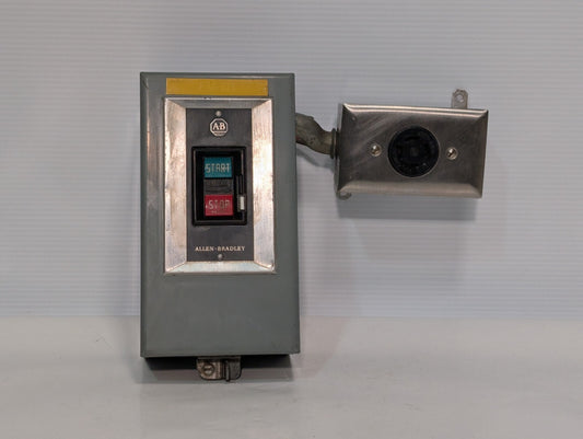 Allen Bradley 609-AAW Manual Starter in Encl. w\ 20A Hubbell Twist-Lock Recptcle
