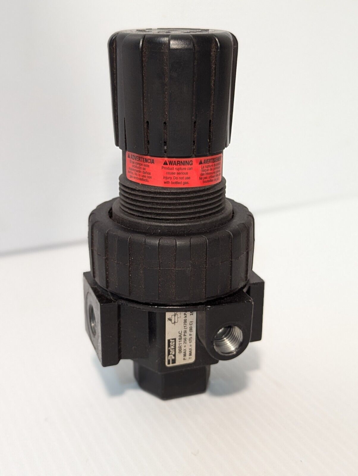 Parker 06R118AC Air Regulator, 1/4 In. Npt,53 Cfm, 250 Psi -Free Shipping-