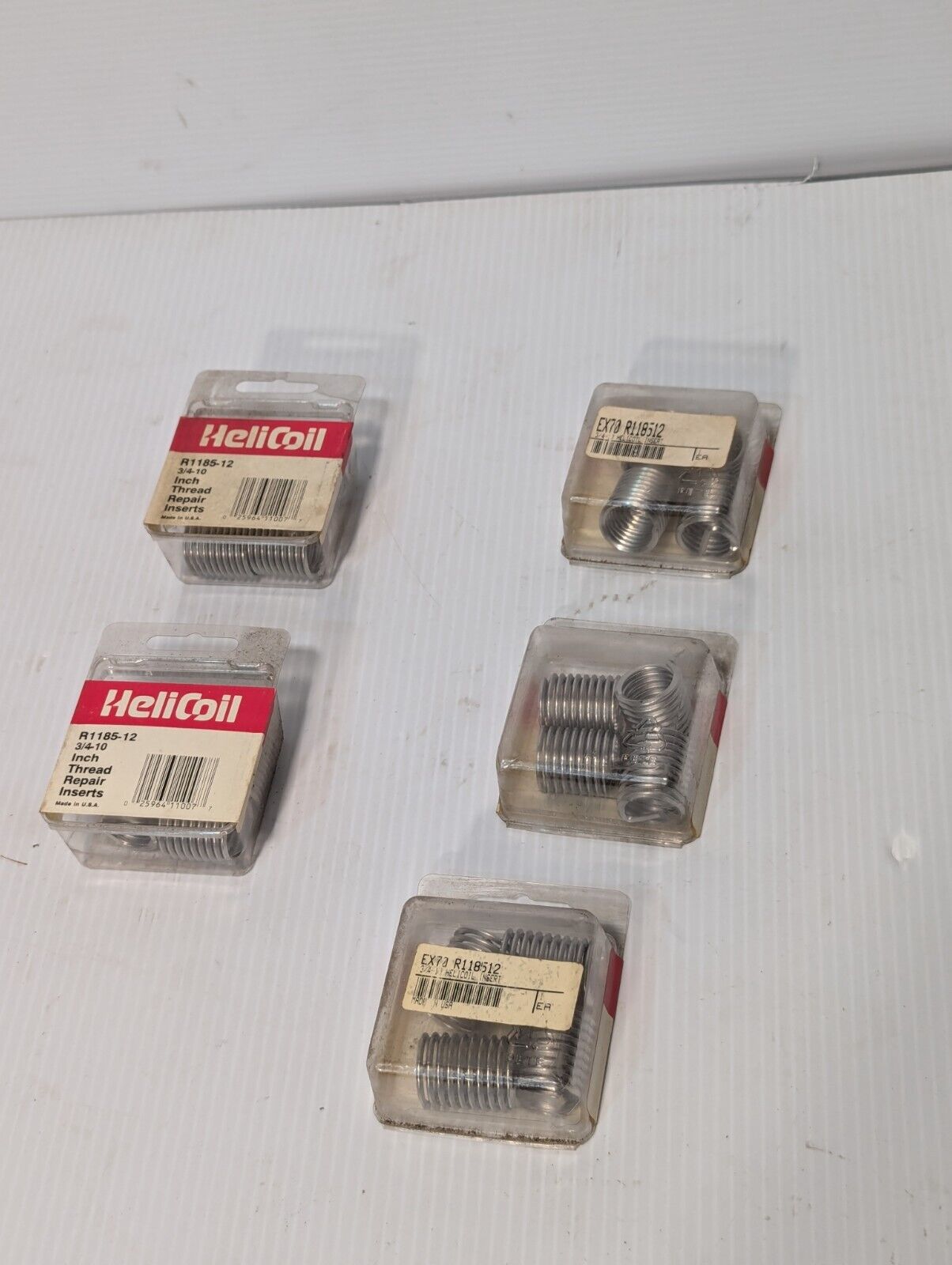 Lot of 5 HELICOIL R1185-12, 3/4-10 INCH THREAD REPAIR INSERTS  - Free Shipping