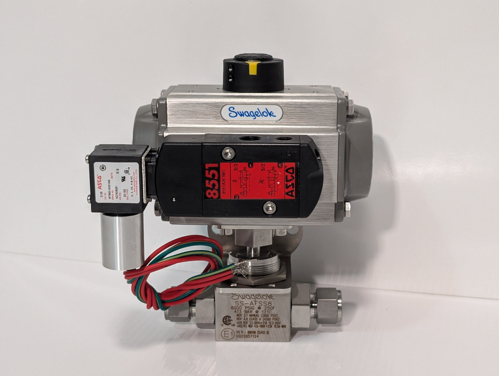 Swaglok MS-A30-4-DIN Spring Return Assy SS-AFSS8 Control Valve ASCO WT8551A001MS