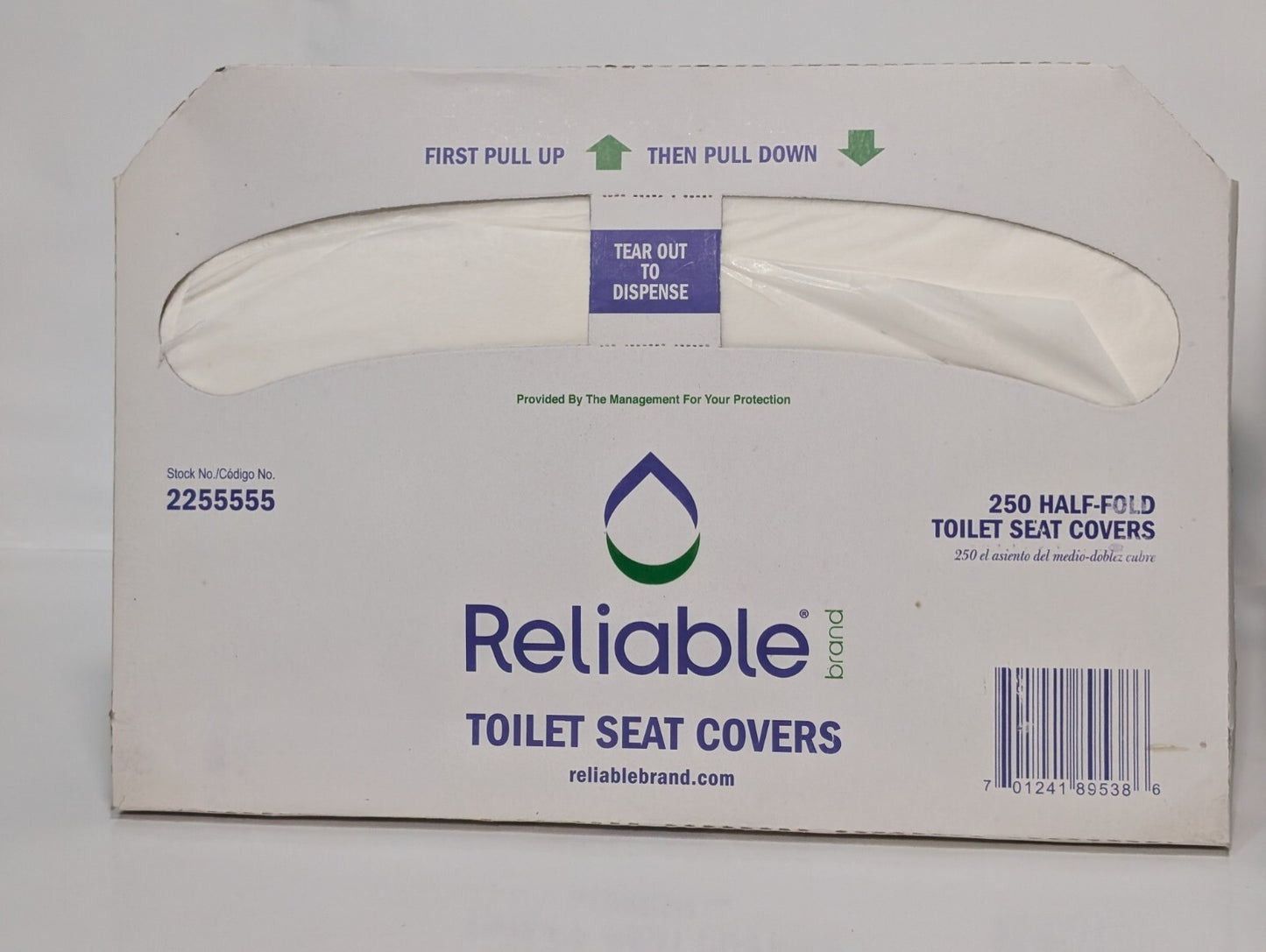 (4,500) Reliable 2255555 Toilet Seat Covers, Flushable Disposable Half-Fold
