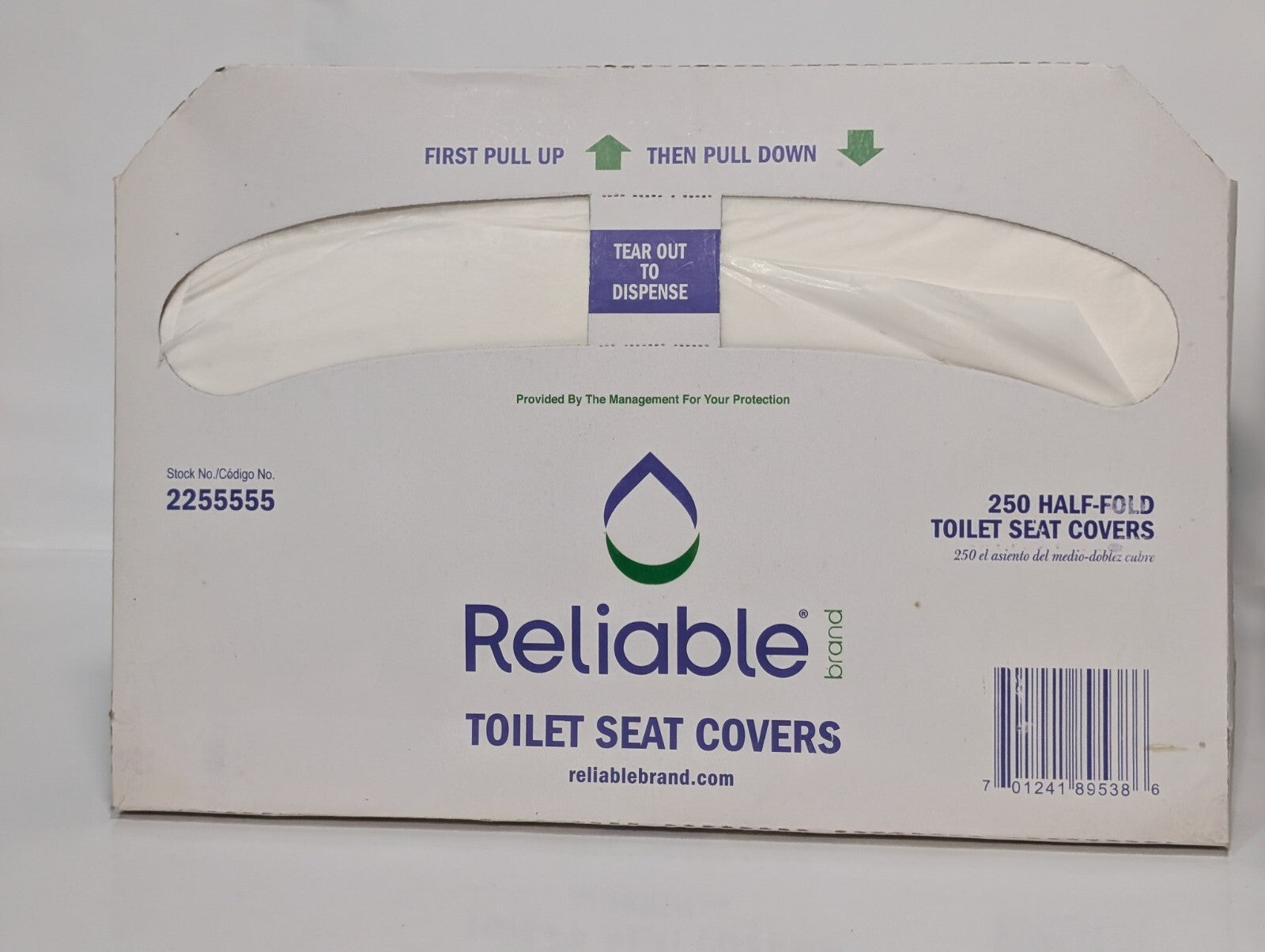 (4,500) Reliable 2255555 Toilet Seat Covers, Flushable Disposable Half-Fold
