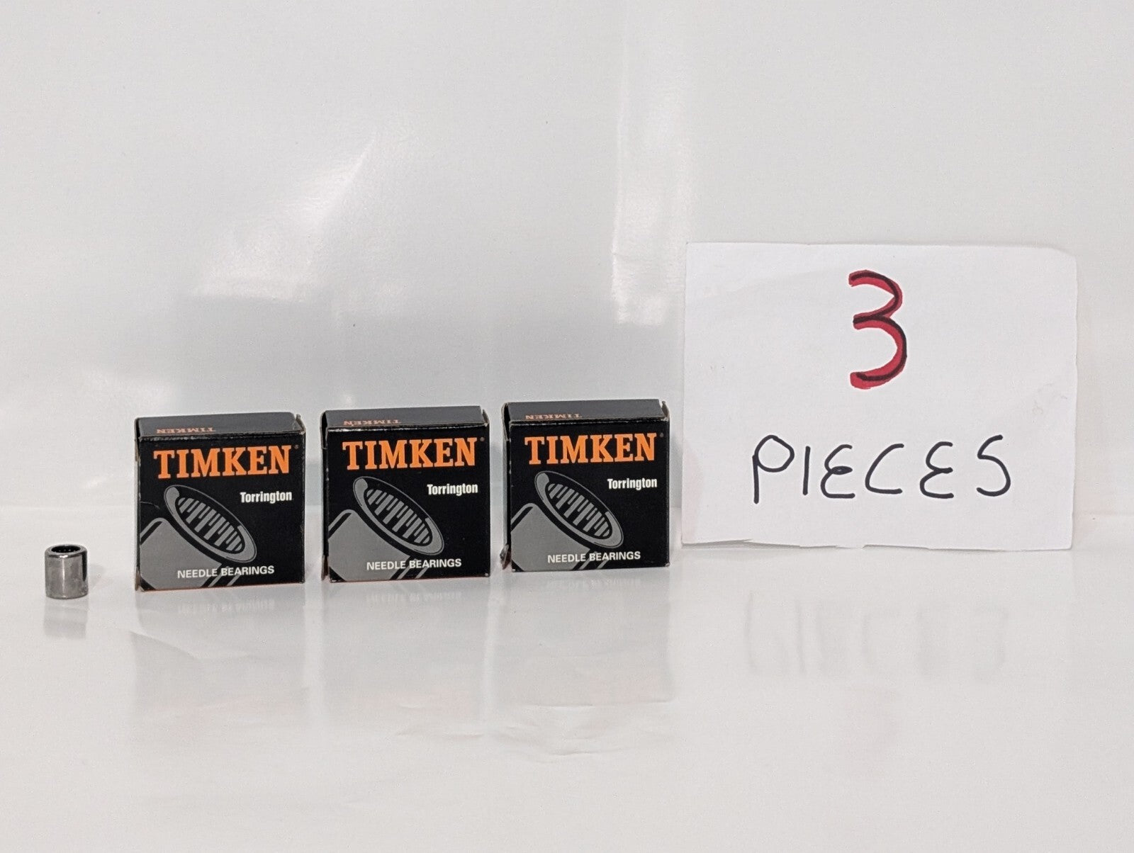 [3] Timken B-610 Needle Roller Bearings .562 OD x .375 ID x .500 W Torrington