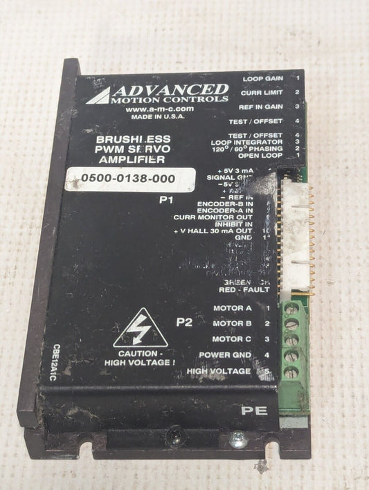 Advanced Motion 0500-0138-000 Brushless PWM Servo Amplifier - Free Shipping