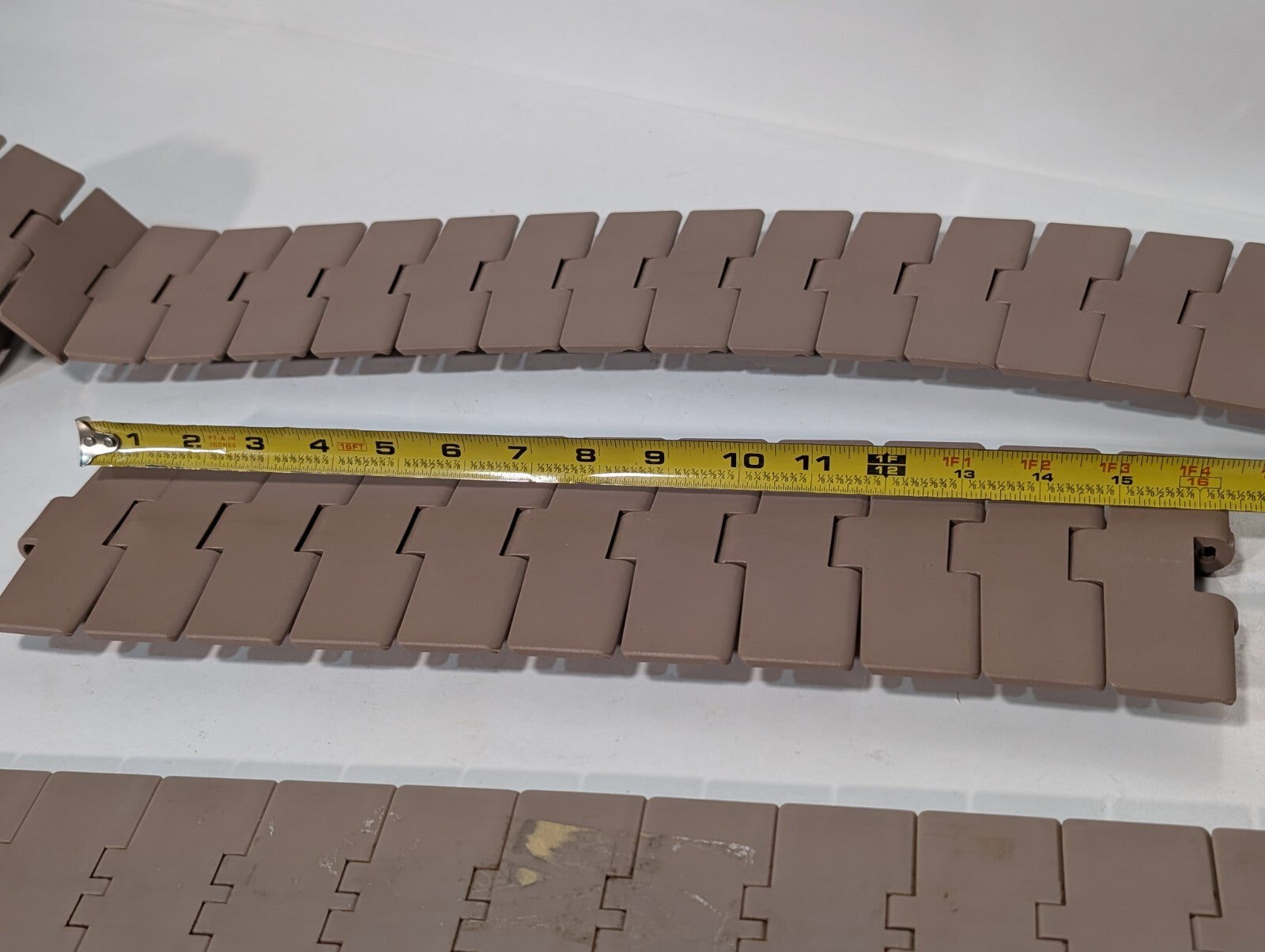 (3) Marbett Rexnord 880TK450 4-1/2" Brown HP Table Top Chain RH450, 48" 16" 28"