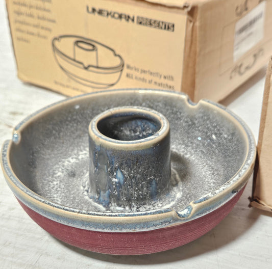 Unekorn Ceramic Match Striker Ashtray, Match Holder, Brutalism, Organic, Glazed