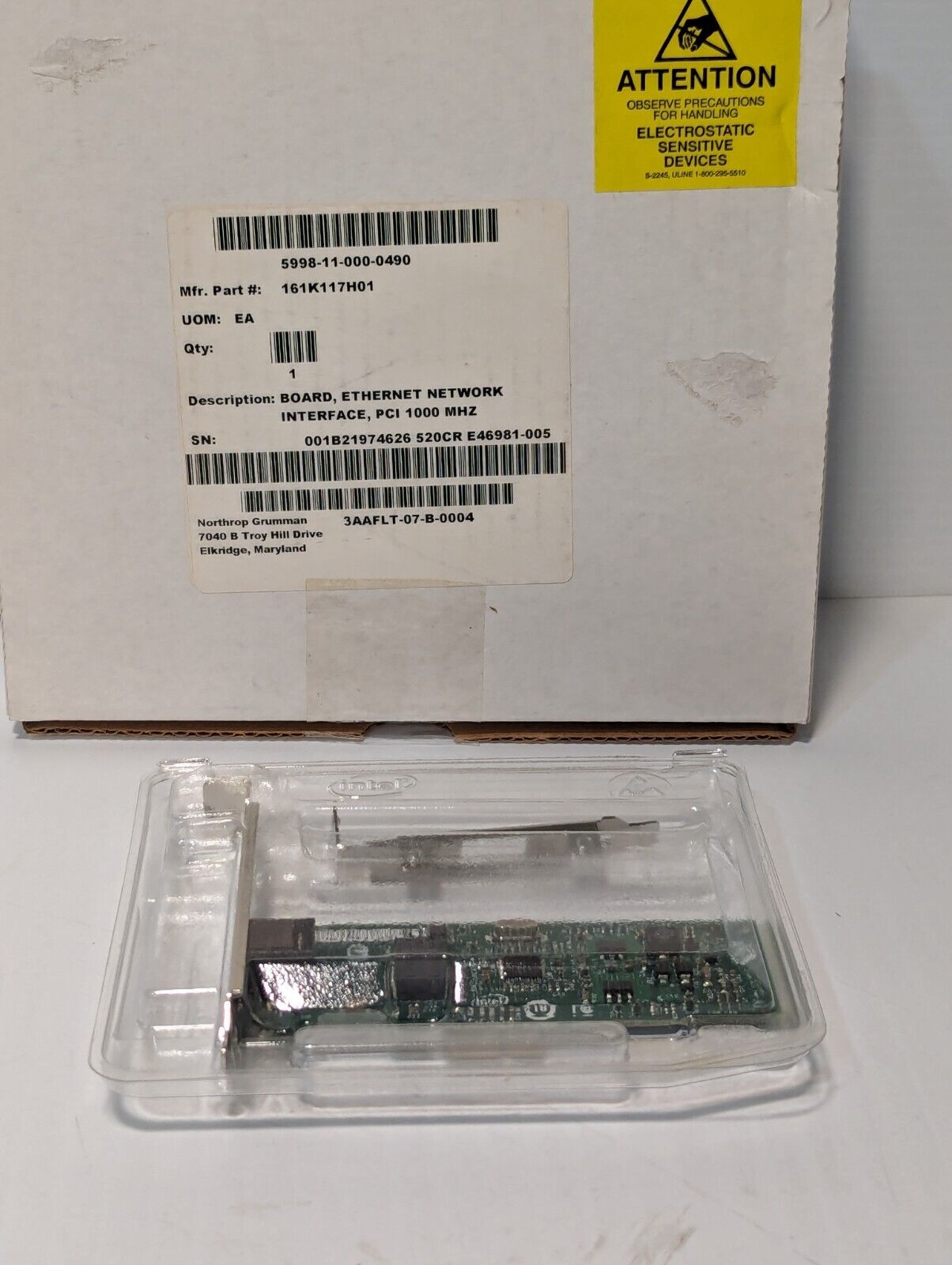Intel CPU-E25869 Ethernet Server Adaptor, 161K117H01 - Free Shipping