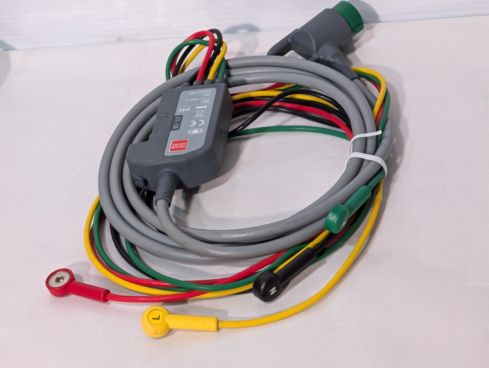 (1) Physio Control 4-wire Limb Cable REF: 11111-000019 PN: 3302822-005 ECG Cable