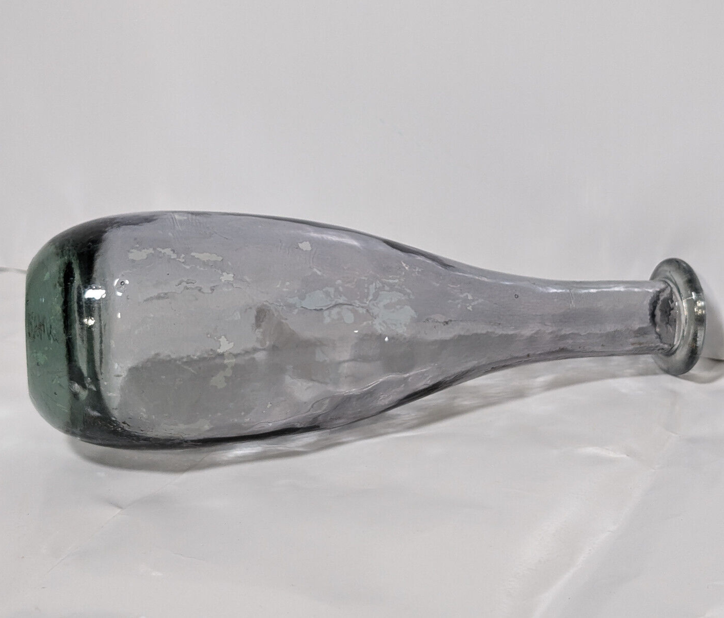 Smoked Grey Vintage Art Glassware, Vase, Carafe, Decanter, 11" Tall, 3" Wide