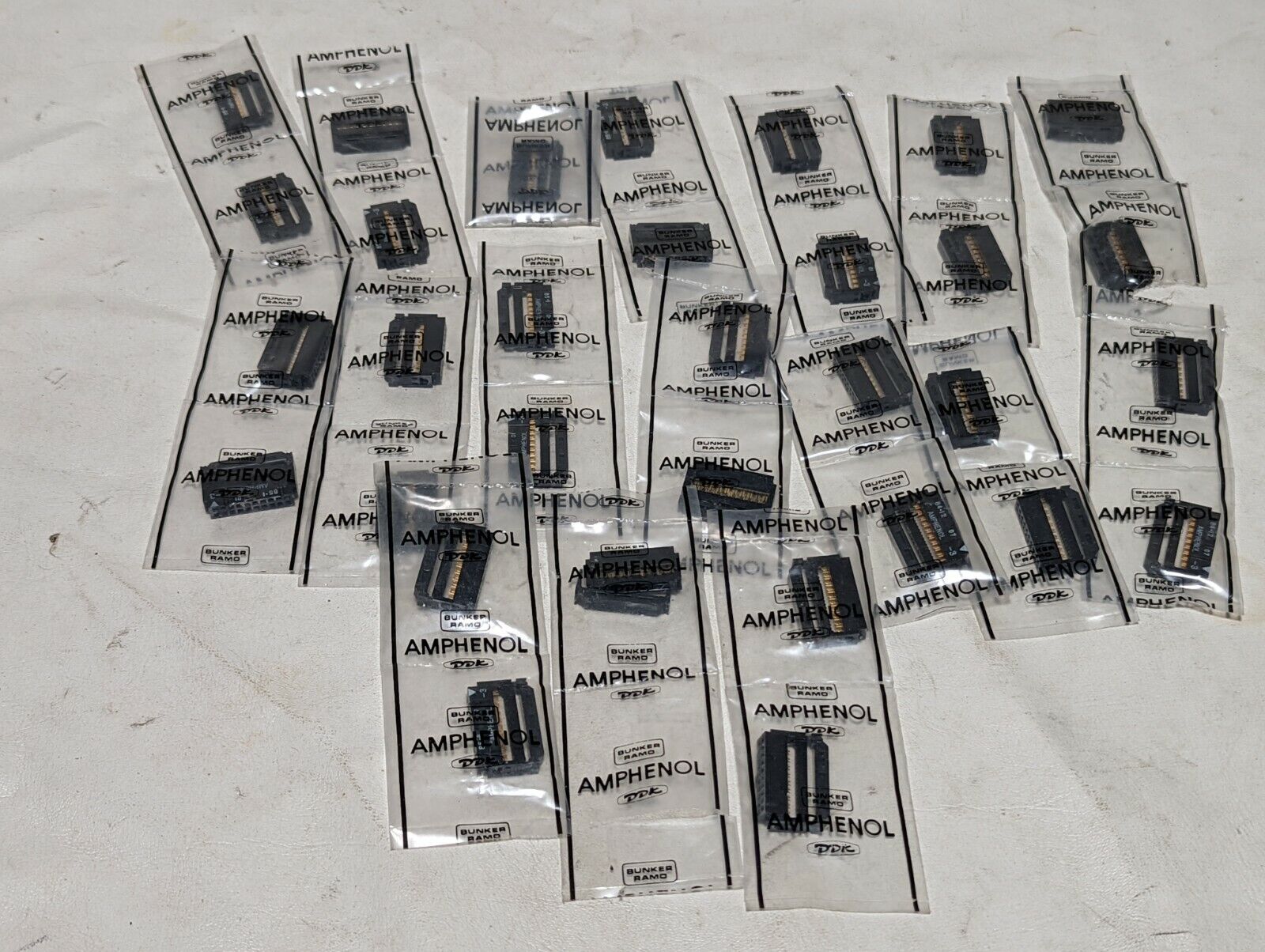 Lot of 30+ Amphenol Bunker Ramo connectors, unknown model number(s?)