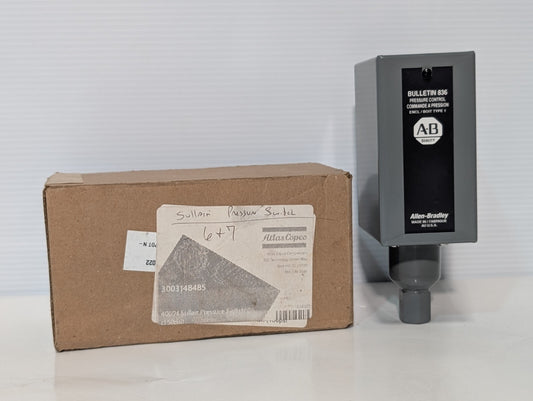 Allen Bradley Bulletin 836 Pressure Control Switch Enclosure Type 1, Made in USA