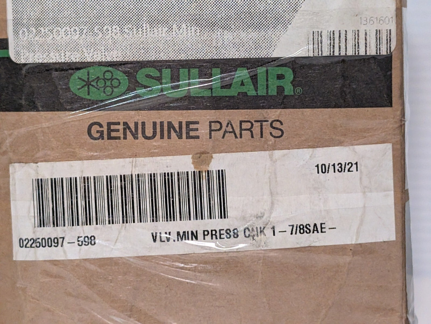 Sullair 02250097-598 Replacement Minimum Pressure Valve 250PSI -New in Box-