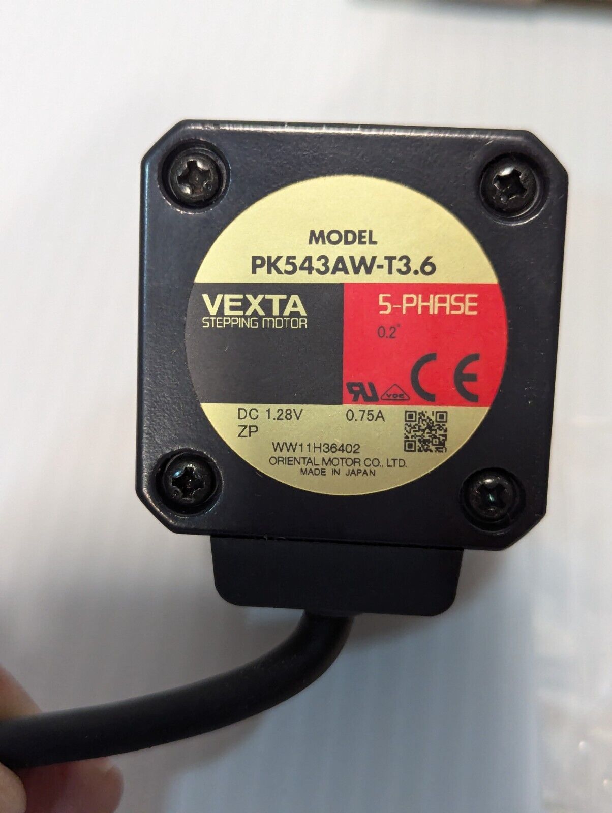 Oriental Motor Vexta PK543AW-T3.6 5-Phase Stepping Motor - Free Shipping+Returns