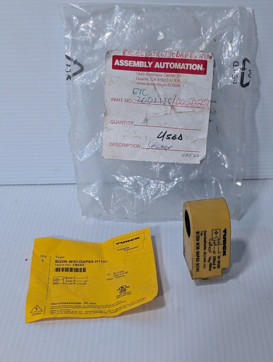 Turck Bi20R-W30-DAP6X-H1141 Inductive Proximity Switch Sensor - Free Shipping