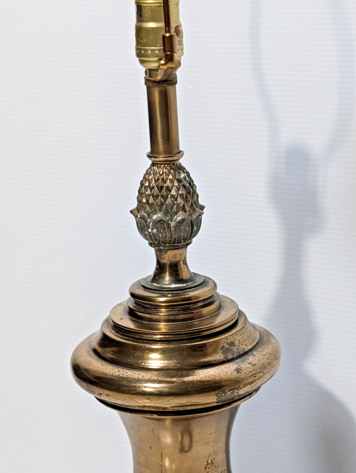 Stiffel Vintage, Antique, MCM, 34" Brass Table Lamp, Pineapple,Hollywood Regency