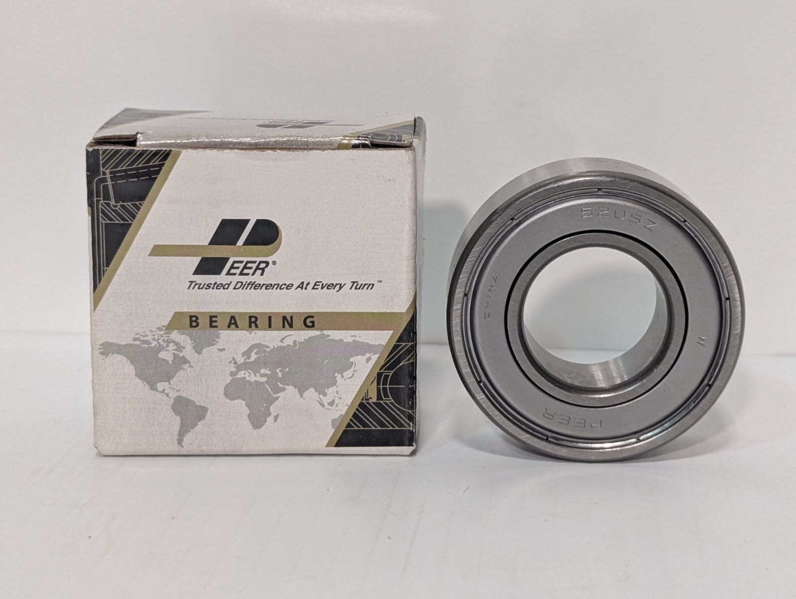 [3] Peer 5205-ZZ Double Row Radial Ball Bearing 25x52x20.638mm 2019R01062
