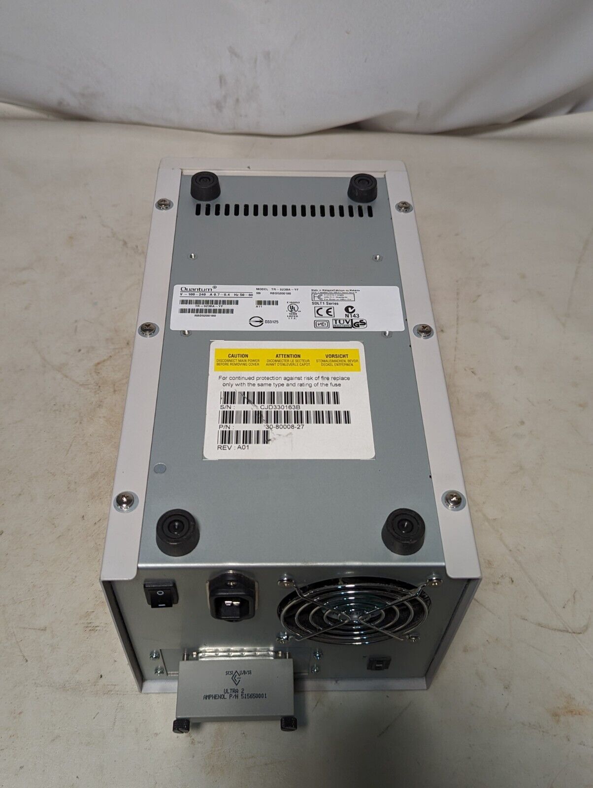 Quantum TR-S23BA-YF, SDLT320 External Tabletop SCSI Tape Drive Module