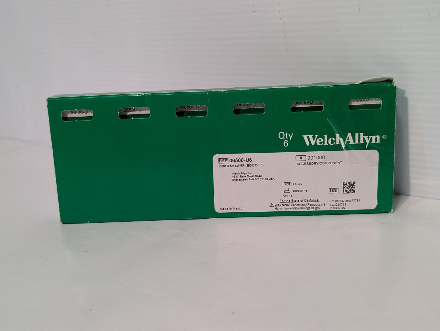 7 pcs Welch Allyn 06500-U6 Genuine OEM Replacement 3.5v Halogen Lamp