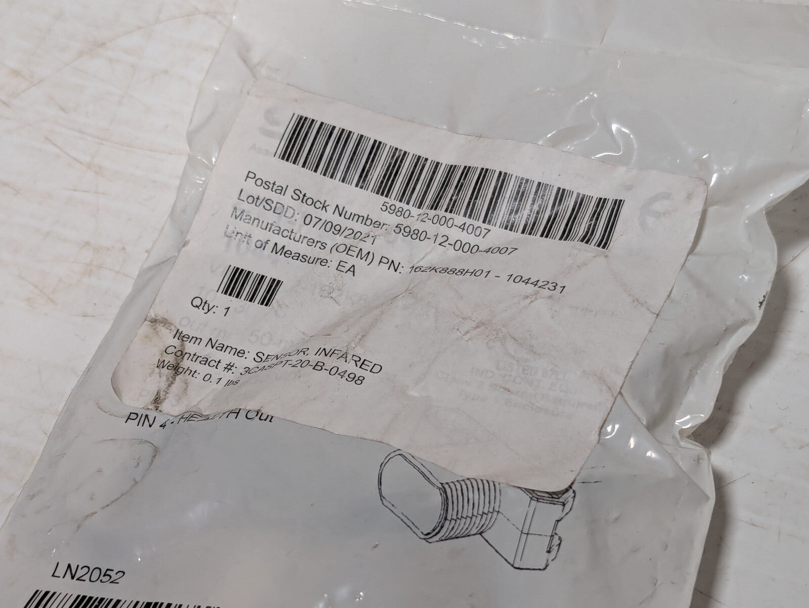 162K888H01-1044231 Infared Sensor, LN2052