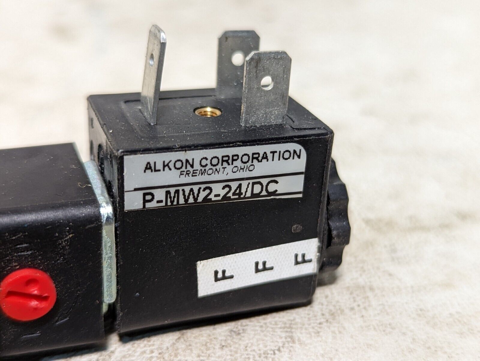 Lot of 2 Alkon P-MW2-24/DC pneumatic solenoid valves