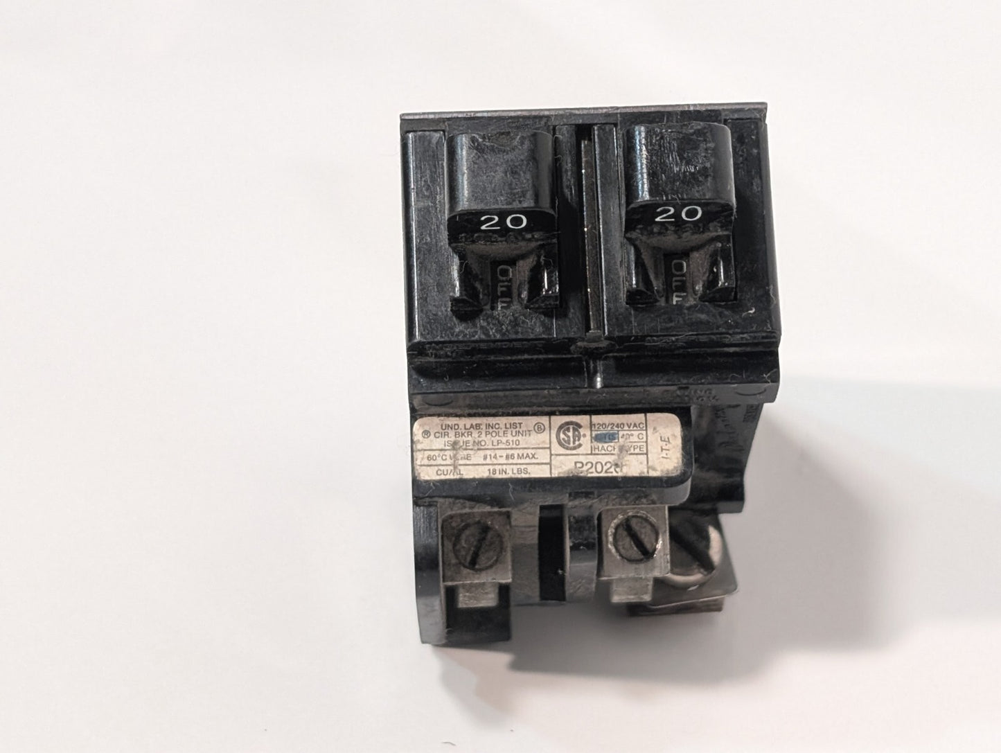 Square D / Und. Lab. P2020 Circuit Breaker, 20 Amp, 2-Pole
