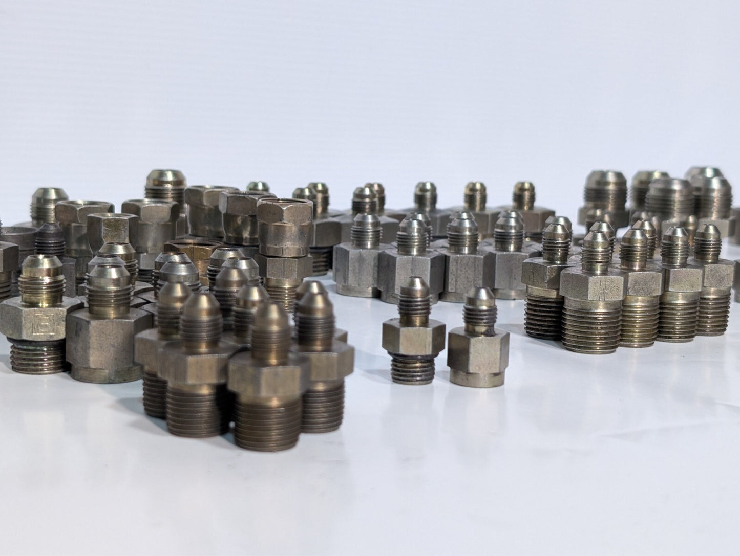 (85) Assorted High Pressure Adaptor Fittings for Pneumatic or Hydraulic Press