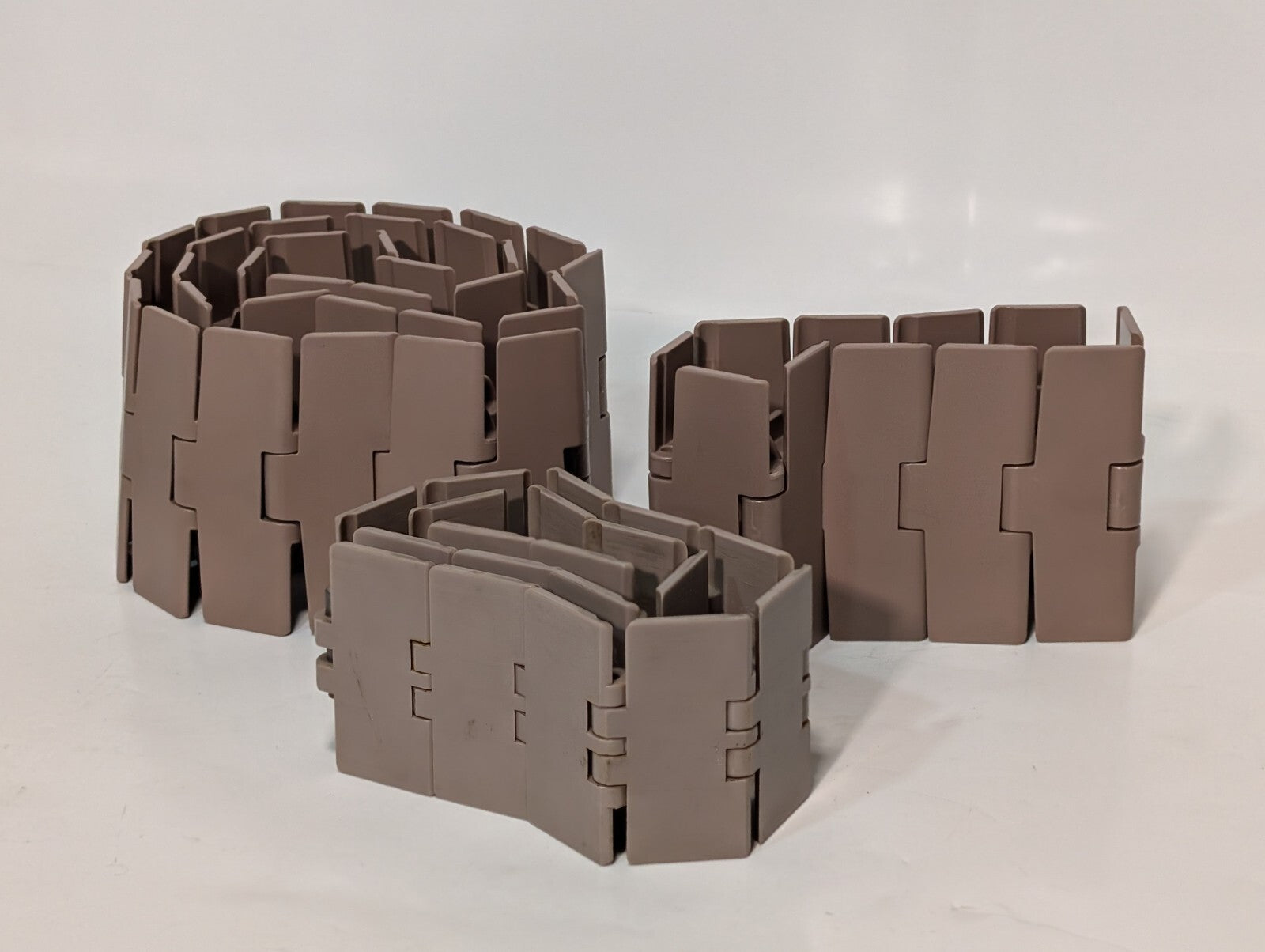 (3) Marbett Rexnord 880TK450 4-1/2" Brown HP Table Top Chain RH450, 48" 16" 28"