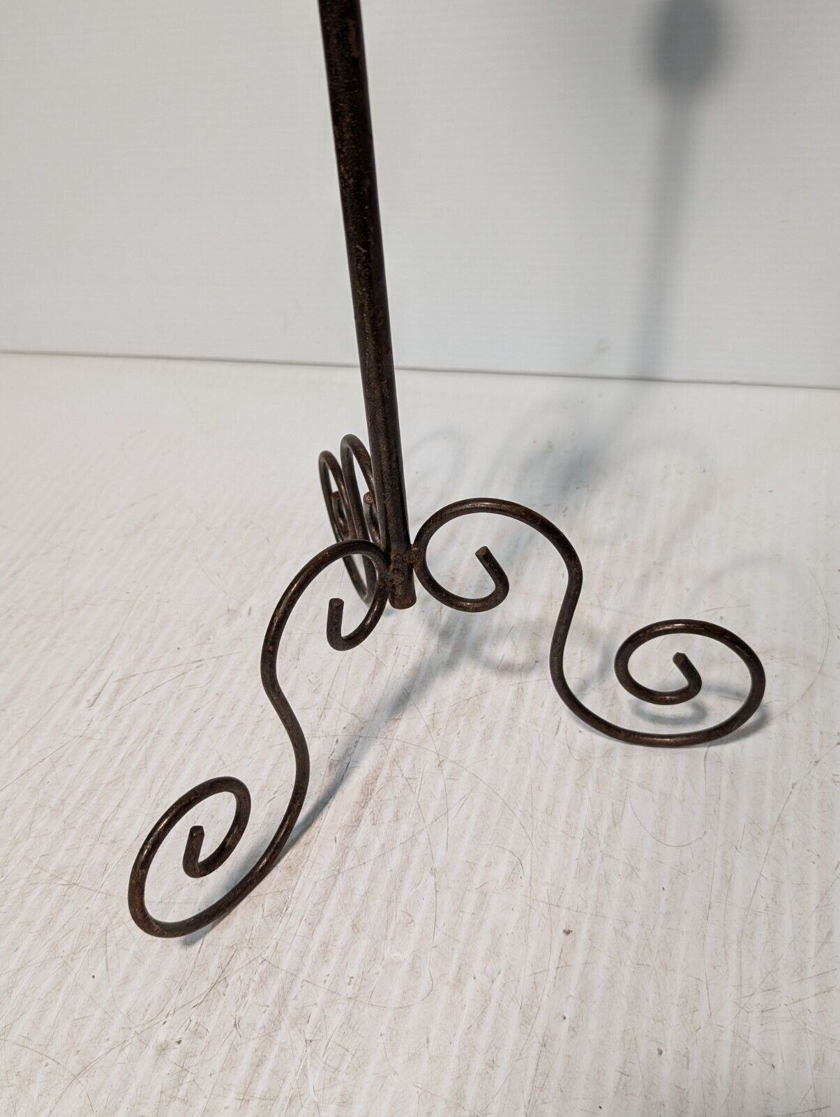 Unique and Rare Wrought Iron Pedestal Display \ Candle Holder - Free Shipping