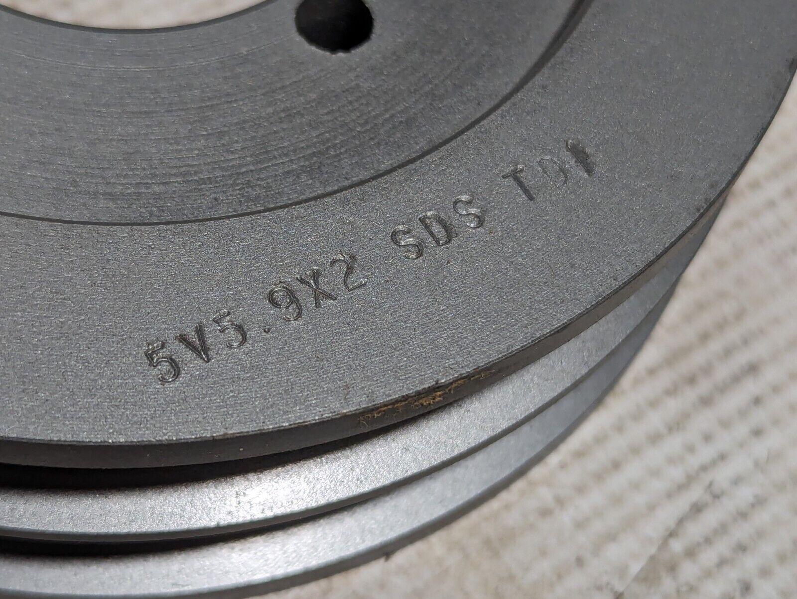 TB Wood's 5V5 9X2-SDS Narrow Sheave, 5V Belt Section, 5.9 O.D. in., 2 Grooves, C