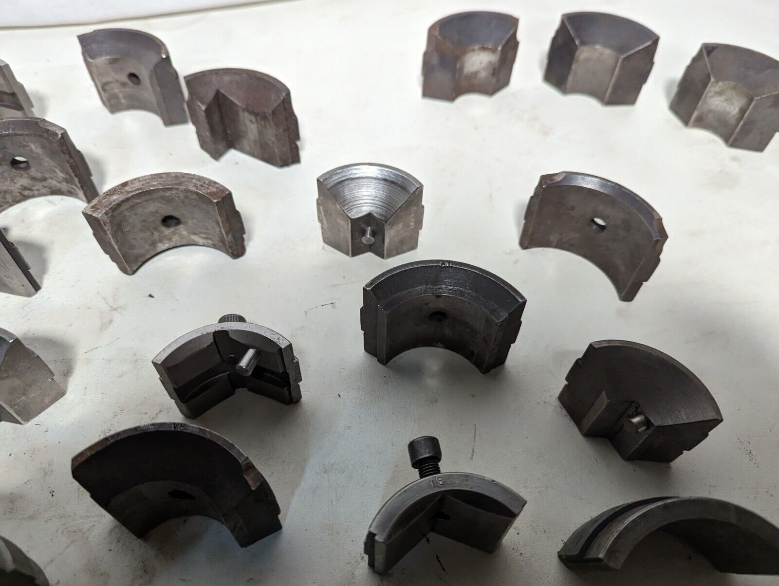 Lot of collet pads as pictured: some complete sets, some incomplete