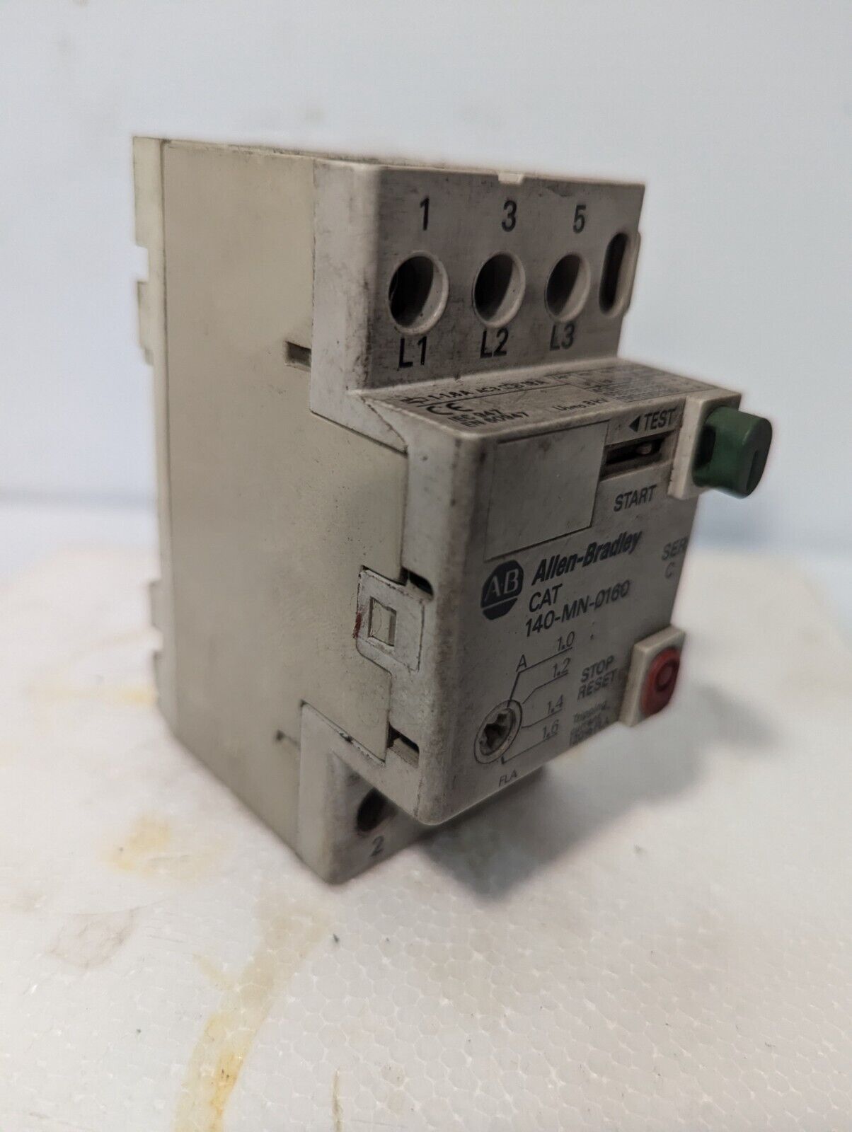 Lot of 6 Allen-Bradley 140-MN-0160 manual starters, motor protector, 1-1.6A